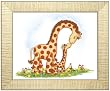 Jungle Art Collection - Mom and Baby Giraffe - Childrens Wall Art, Kids Wall Art, Nursery Wall Art