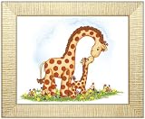 Jungle Art Collection - Mom and Baby Giraffe - Childrens Wall Art, Kids Wall Art, Nursery Wall Art