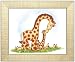 Jungle Art Collection - Mom and Baby Giraffe - Childrens Wall Art, Kids Wall Art, Nursery Wall Art