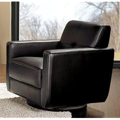 SESSEL DREHSESSEL LEDERSESSEL LEDER " Lucien " LOUNGESESSEL COCKTAILSESSEL SCHWARZ