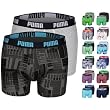 PUMA Herren Outline Logo Boxer Boxershort Unterhose 2er Pack black / black 200 - L