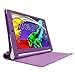 Evecase Lenovo Yoga Tablet 2 10 inch Case, SlimBook Leather Folio Case Cover w/ Stand Cut-outs for Lenovo Yoga Tablet 2 (10'') w/ Android Version (1050, 59426285) / Windows Version (1051, 59428426) Tablet - Purple