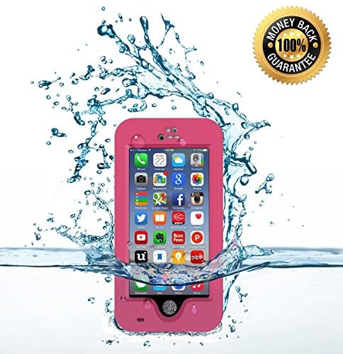 Engadget Zone ***January 5th Model UPDATE***Waterproof Shockproof Dirtproof Snowproof Triple Layer Kick-Stand Armor Case Cover For iPhone 6 Plus 5.5" (Rose Red)