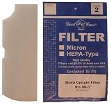 MU3 Sharp Vacuum Replacement Filter (2 Pack)