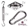 Corasol Montageset Nr.2 f�r dreieckige Sonnensegel, V2A