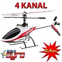 4.5 Kanal 2.4Ghz RC mini SINGLE ROTOR ferngesteuerter Hubschrauber/Helikopter/Heli mit 2.4Ghz Technik und mit der neuesten Gyro Gyroscope-Technologie! Ready-to-Fly! MEGA-SET: inkl. 2xAKKU + USB LADEGER&Auml;T + ERSATZROTORBL&Auml;TTER-SET