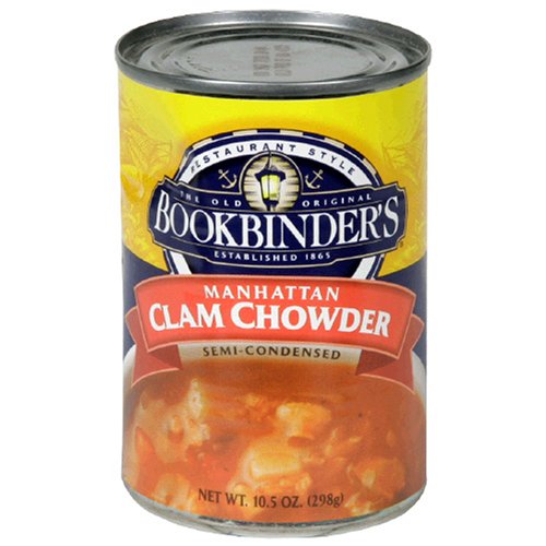 Bookbinders Manhattan Clam Chowder, 10.5-Ounce Cans (Pack of 12) by Bookbinder