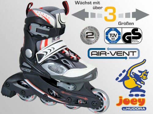 HUDORA Kinder Inliner Skater joey Soft IV Gr. 34-36 rot TUeV/GS NEU