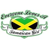 Men's Tall Sweatshirt : Everyone Loves A Jamaican Girl - Ethnic Jamaica Heart
