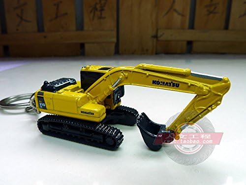 Metal keychain Komatsu excavator engineering vehicle model authentic French UH ultra personalized bag pendants!