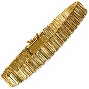 Yellow Gold Mesh Bracelet