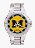 Michigan Wolverines NCAA Men's Pro II Watch with Stainless Steel Bracelet