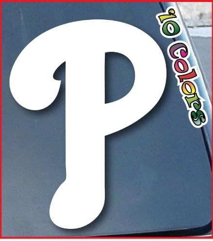 Philadelphia Phillies Car Window Vinyl Decal Sticker 6" Tall (Color: White)