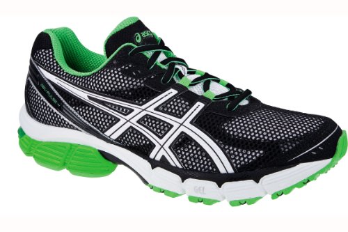 Asics Laufschuhe Dämpfung Gel Pulse 4 black white neon green (Größe: 49)