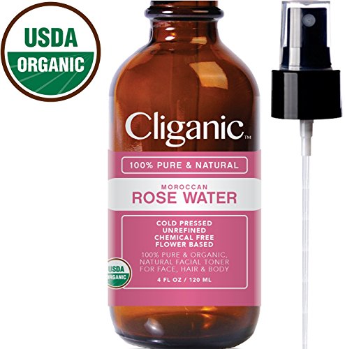 Cliganic usda organic rose water spray toner for face &…