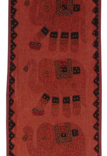 Imagen 1 de Cotton Indian Elephant Wall Hanging-Tapiz con tamaño de rosca y Patch Work 16 X 51 pulgadas