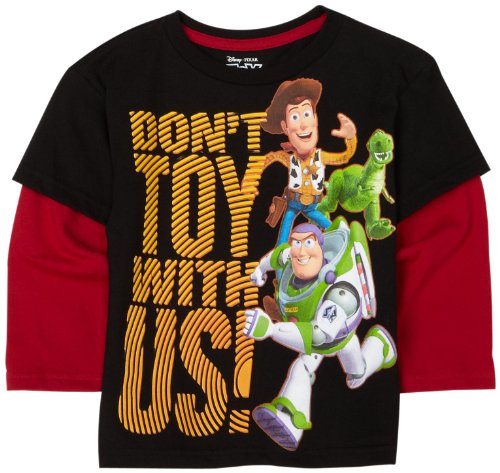 Disney Toy Story Boys 4-7 Toys 2-Fer Tee, Black, 4
