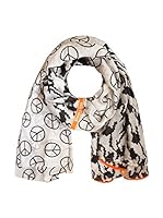 Plomo o Plata Fular (Blanco / Negro)