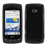 GTMax Black Rubberized Hard Cover Case for Verizon LG Ally VS740