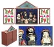 Painted wood retablo, 'Birth in Julcamarca'