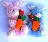 Double Gift Set Includes Two Bunny Rabbit Plush Stuffed Animals Each With Premium Godiva Chocolate Candy Bar