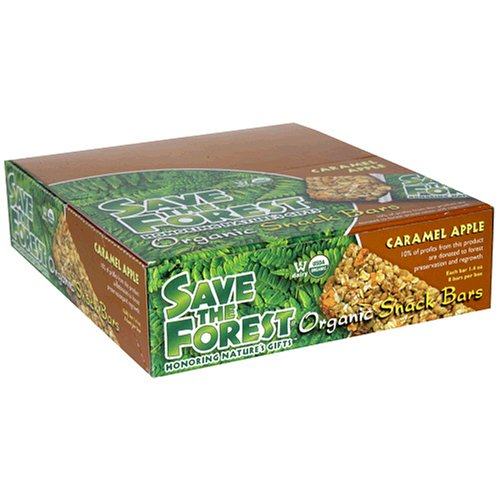 Save The Forest Organic Caramel Apple Snack Bars, 8-Count Box (Pack of 4) by Save the Forest
