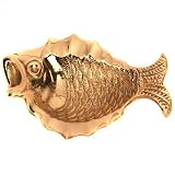 from Locally manufactured in India Elegantly Carved Fish Ash Shaped Tray In Brass