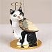Manx, Black/White Tiny Ones Cat Angel (2 in)