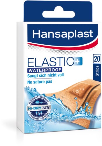 Hansaplast Elastische Pflaster Waterproof braun, 10er Pack (10 x 20 Stück)