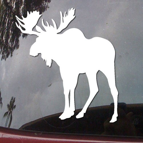 Moose Animal Silhouette Text Vinyl Car Sticker Symbol Silhouette Keypad Track Pad Decal Laptop Skin Ipad Macbook Window Truck Motorcycle