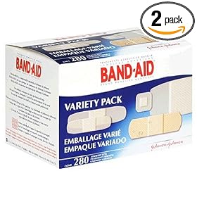 Band-Aid Brand Adhesive Bandages, Variety Pack, 280-Count Assorted Sizes (Pack of 2)