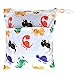Damero Cute Travel Baby Wet and Dry Cloth Diaper Organizer Bag (Medium, Cute Dinosaurs)