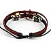 November's Chopin (TM) Unique Metal Leaf Pendant Colorful Beads Multistrand Leather Adjustable Wrap Bracelet
