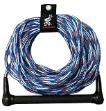 Kwik Tek 1-Section Water Ski Rope with 4-Inch Finger Guards (75-Feet)