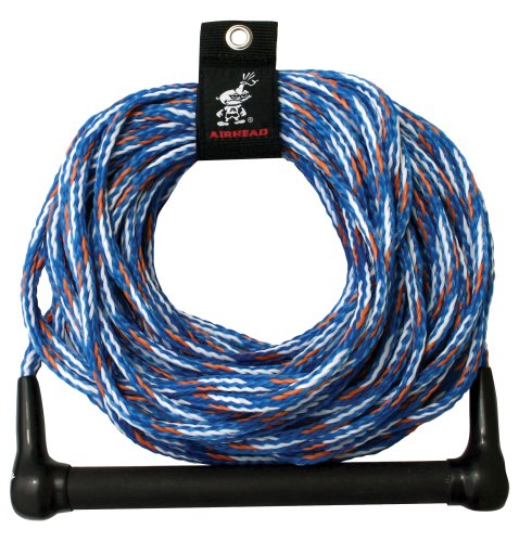 Kwik Tek 1-Section Water Ski Rope with 4-Inch Finger Guards (75-Feet)