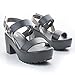 Lug Sole Chunky Block Heel Casual Sandal w Multil Colored Straps