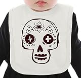 Day of the dead ネクタイを有する有機ビブ Medium