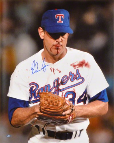 Nolan Ryan Texas Rangers - 'Bloodied' - Autographed 16x20 Photo