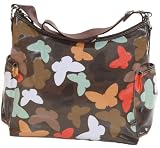 OiOi Baby Butterfly Hobo Diaper Bag, Chocolate