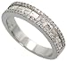 14k White Gold 3/16 (4.5mm) wide Band, w/ 1.0 Carat Baguette & Brilliant Cut Diamonds