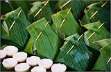 canvas Banana leaves wrapping Thai sweets. in size: 30 x 20 cm by J. Alexander