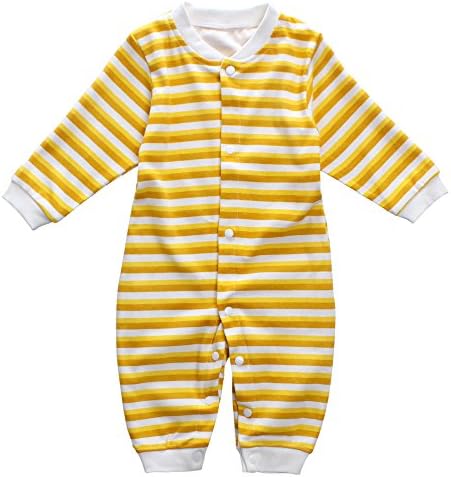 UBWH Baby Boys Girls Long Sleeve Romper Onesies Bodysuit Outfits Clothes Stripe 12-18M
