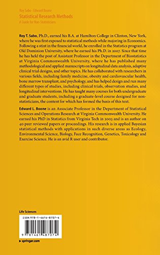 Roy SaboStatistical Research Methods: A Guide for Non-Statisticians