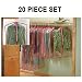 Garment Bags Closet 20 Piece Set (Clear)