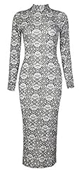 Girls Elastane/Viscose Floral Print Paisley Long Sleeves Stretchy Midi Dress 