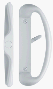Zinc Die-Cast Sliding Glass Door Handle in White Finish