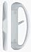 Tools & Hardware : Zinc Die-Cast Sliding Glass Door Handle in White Finish
