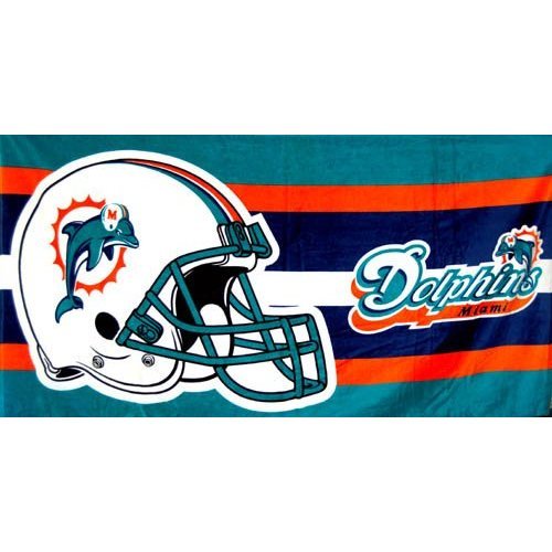 NFL Football Miami Dolphins Beach Towel = Can Be Used for Bath
