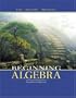 Beginning Algebra