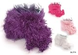 Girls White Shaggy Magic Snood Scarf By RJM GL174